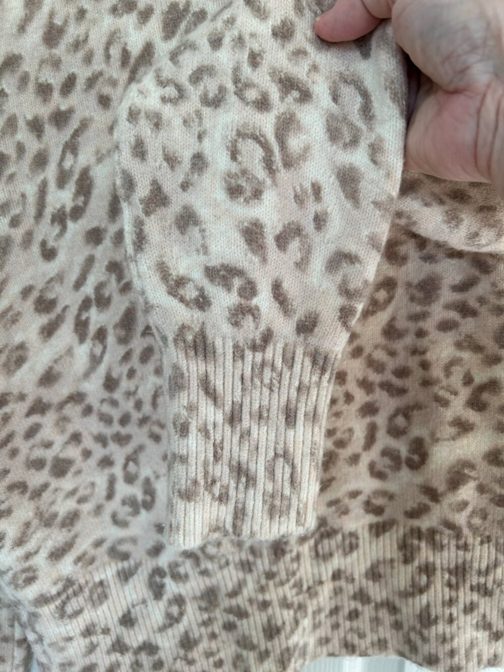 Aerie Softest Classic Leopard Print Button Front Cardigan - Beige/Brown - Size S - Picture 13 of 14